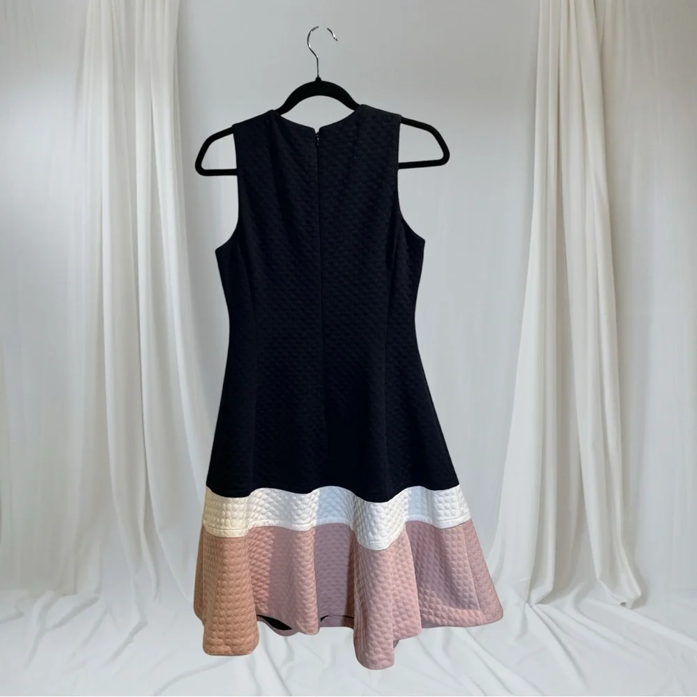 Eliza J Black and Pink Colorblock Midi Dress - Picture 3 of 6